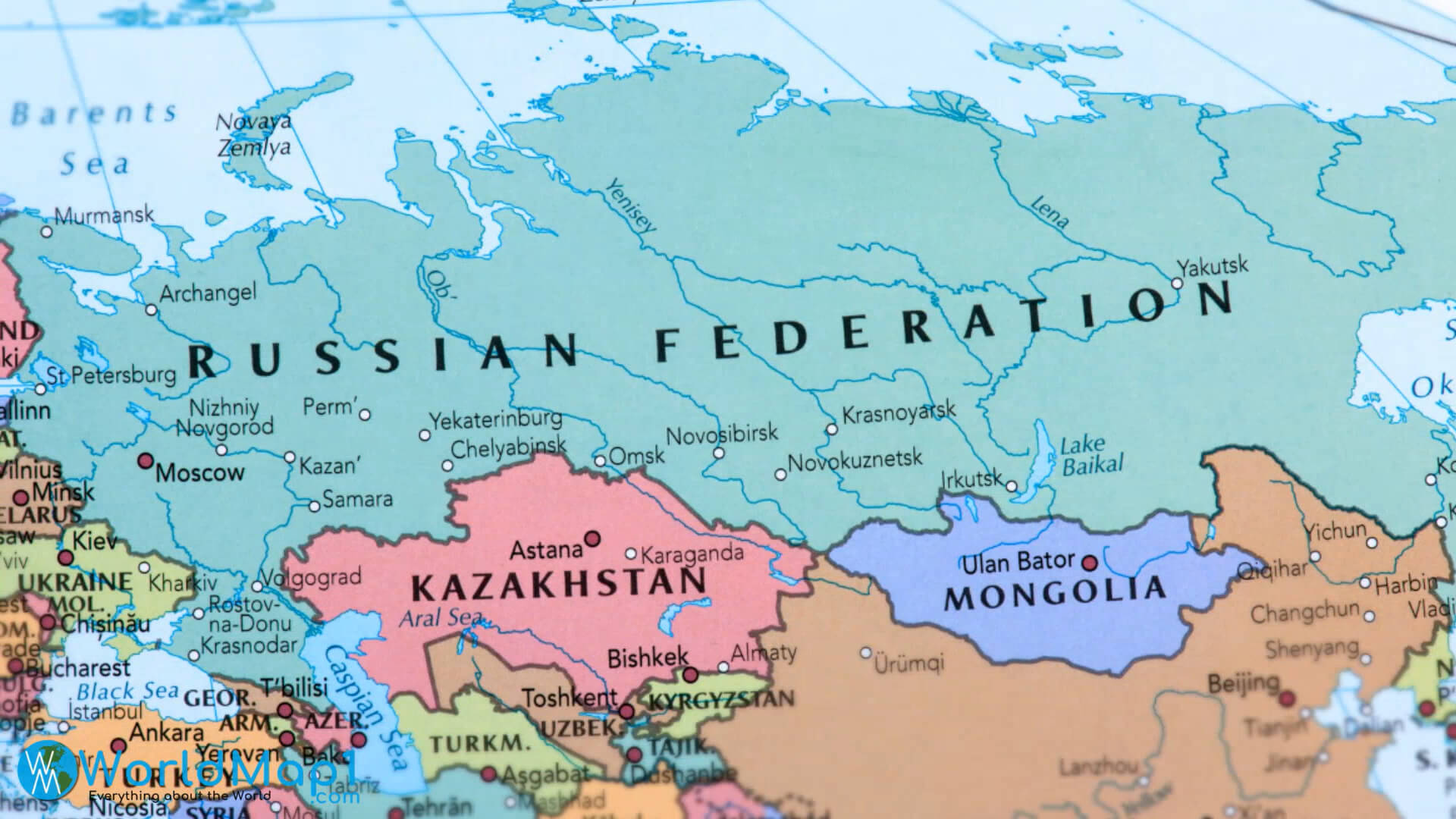Rusya Federasyonu Haritası
